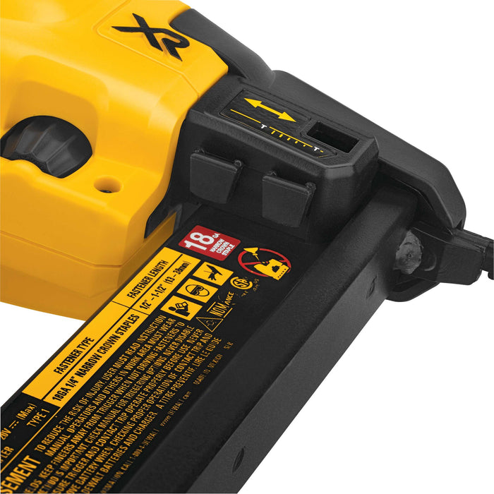 DeWalt 20V MAX XR® 18 Gauge Cordless Narrow Crown Stapler - Tool Only