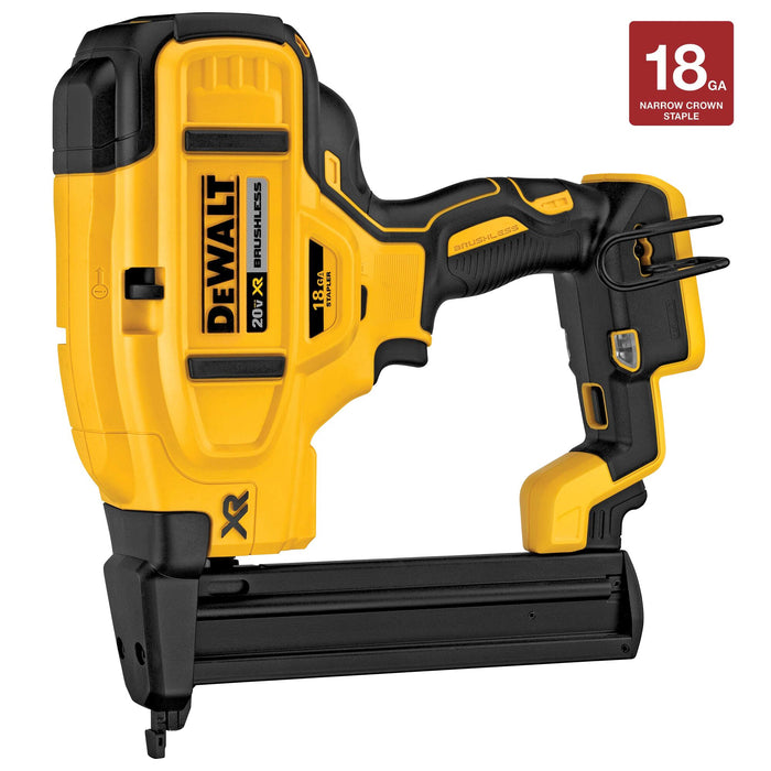 DeWalt 20V MAX XR® 18 Gauge Cordless Narrow Crown Stapler - Tool Only