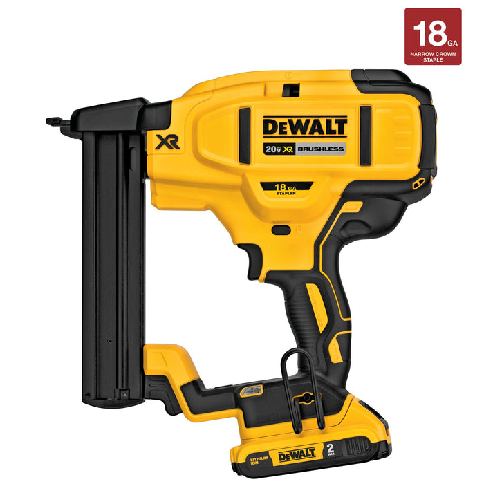 DeWalt 20V MAX XR 18 Gauge Cordless Narrow Crown Stapler Kit