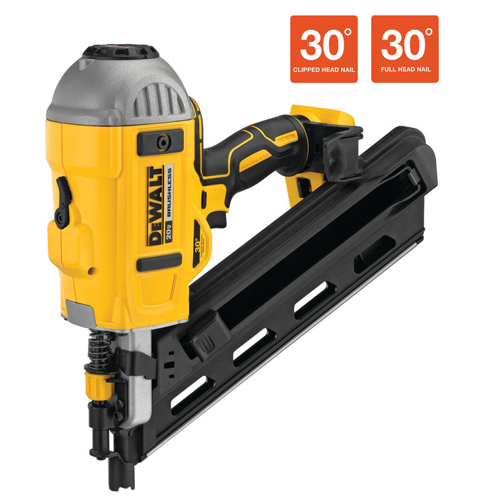 DeWalt 20V MAX Cordless 30° Paper Collated Framing Nailer - Tool Only