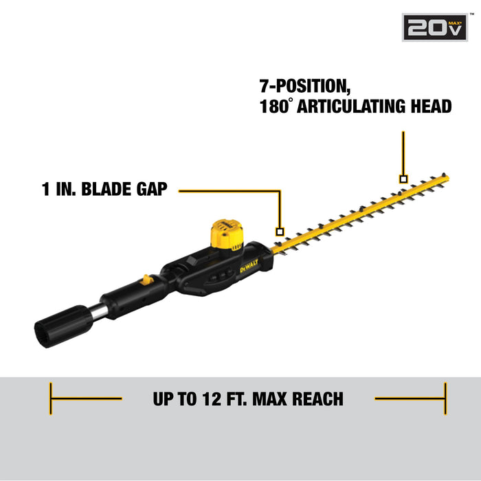 DeWalt Pole Hedge Trimmer Head w/ 20V MAX Compatibility