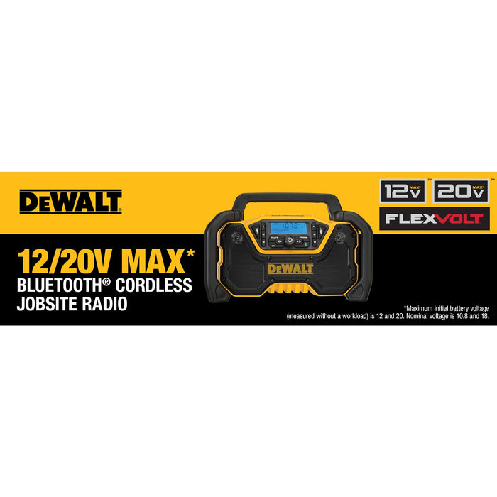 DeWalt 12V/20V MAX Bluetooth Cordless Jobsite Radio