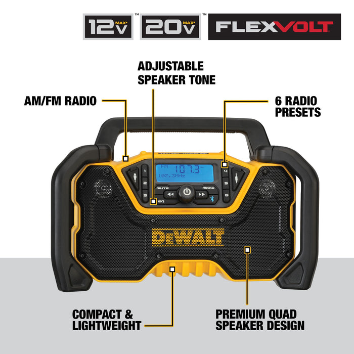 DeWalt 12V/20V MAX Bluetooth Cordless Jobsite Radio