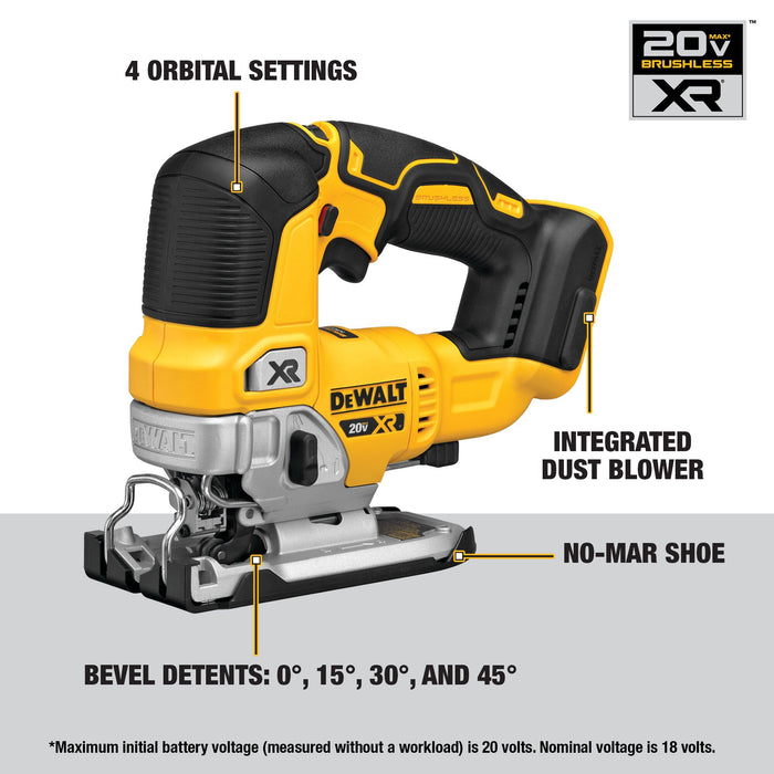 DeWalt 20V MAX XR® Cordless Jig Saw - Tool Only