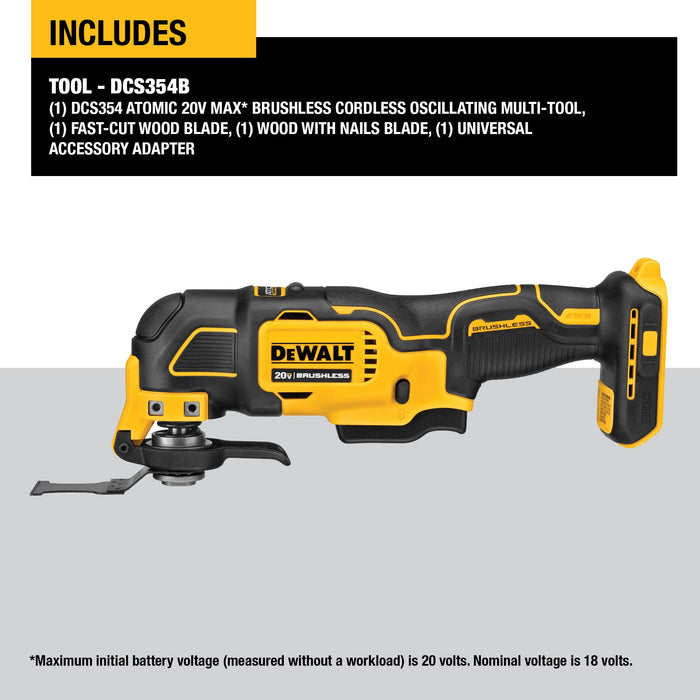 DeWalt ATOMIC 20V MAX Brushless Cordless Oscillating Multi-Tool - Tool Only