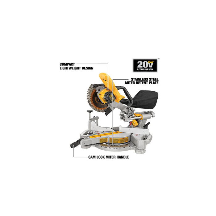 DeWalt 20V MAX 7-1/4" Sliding Mitre Saw - Tool Only