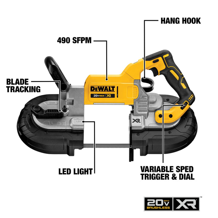 DeWalt 20V MAX XR® Cordless Brushless Deep Cut Band Saw - Tool Only