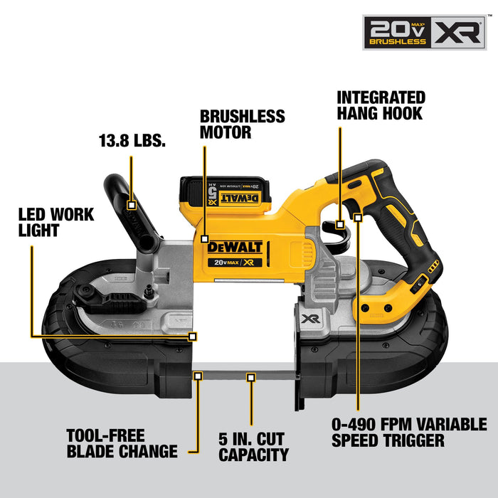 DeWalt 20V MAX XR® Brushless Deep Cut Band Saw Kit