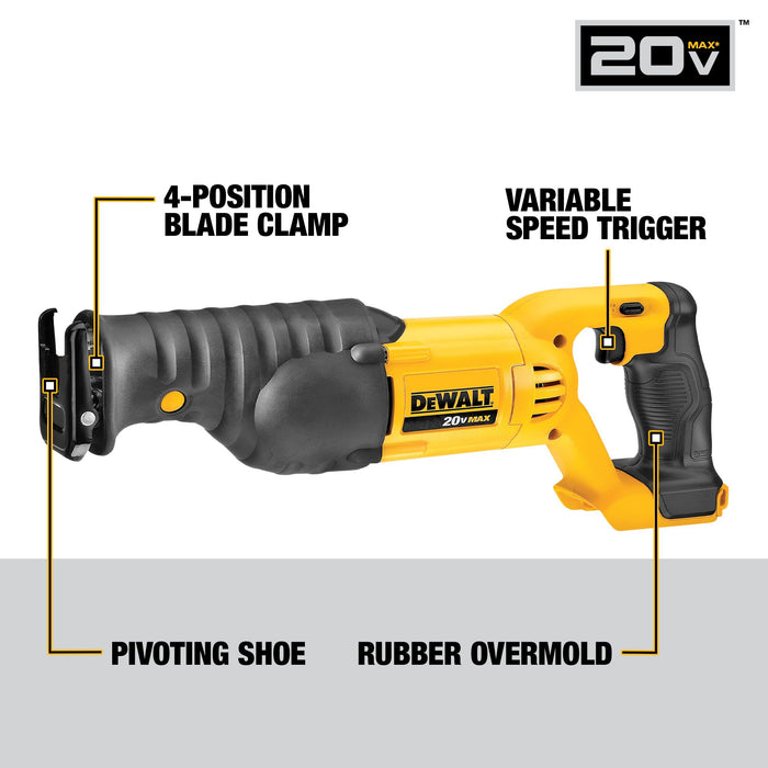 DeWalt 20V MAX Cordless Reciprocating Saw - Tool Only