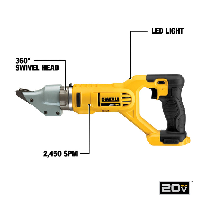 DeWalt 20V MAX 14G Swivel Head Double Cut Shears - Tool Only