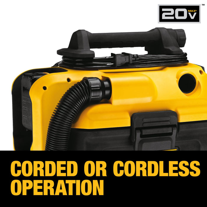 DeWalt 20V MAX Cordless/Corded Wet-Dry Vacuum - Tool Only