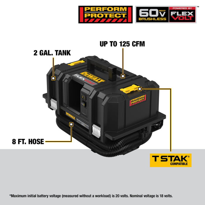 DeWalt FLEXVOLT® 60V MAX Cordless Dust Extractor - Tool Only