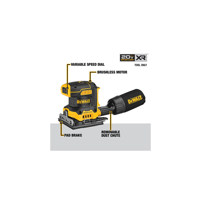 DeWalt 20V MAX XR Cordless 1/4 Sheet Variable-Speed Sander - Tool Only