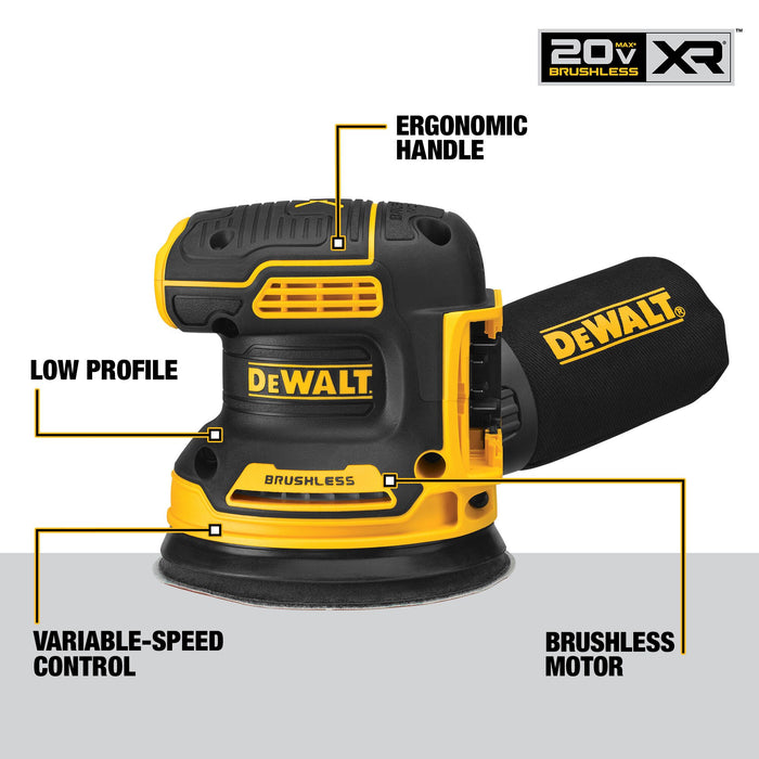 DeWalt 20V XR Brushless Random Orbital Sander - Tool Only