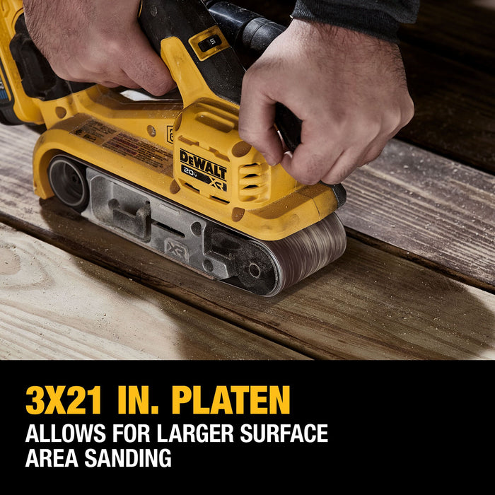 DeWalt 20V XR® Brushless 3" x 21" Belt Sander - Tool Only