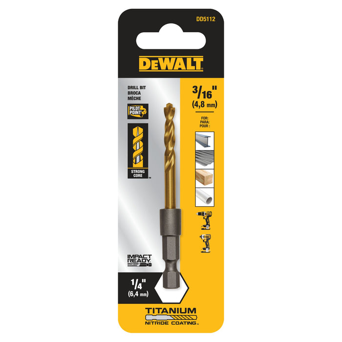 DeWalt IMPACT READY® Titanium Nitride Coated Drill Bit