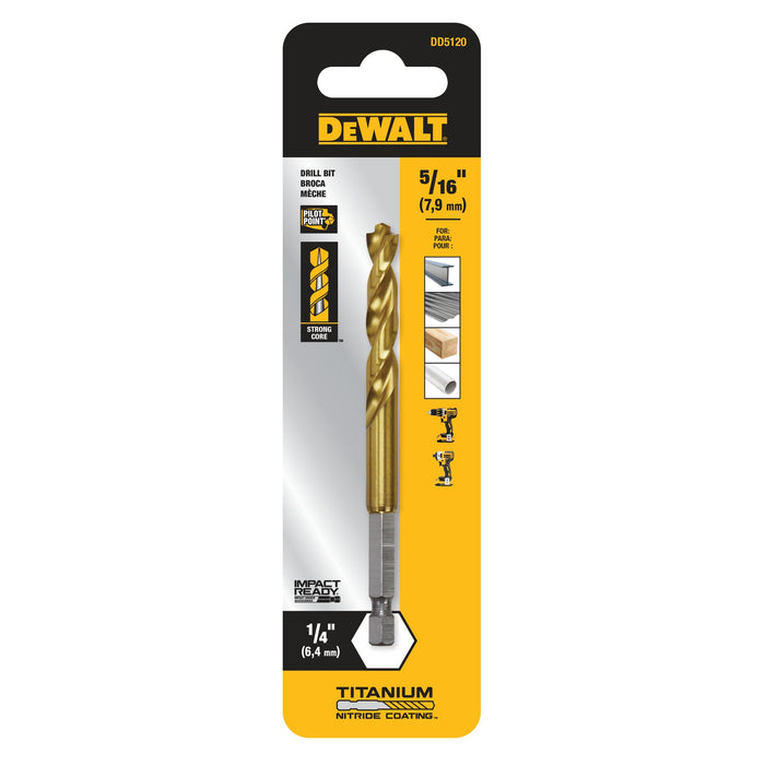 DeWalt IMPACT READY® Titanium Nitride Coated Drill Bit