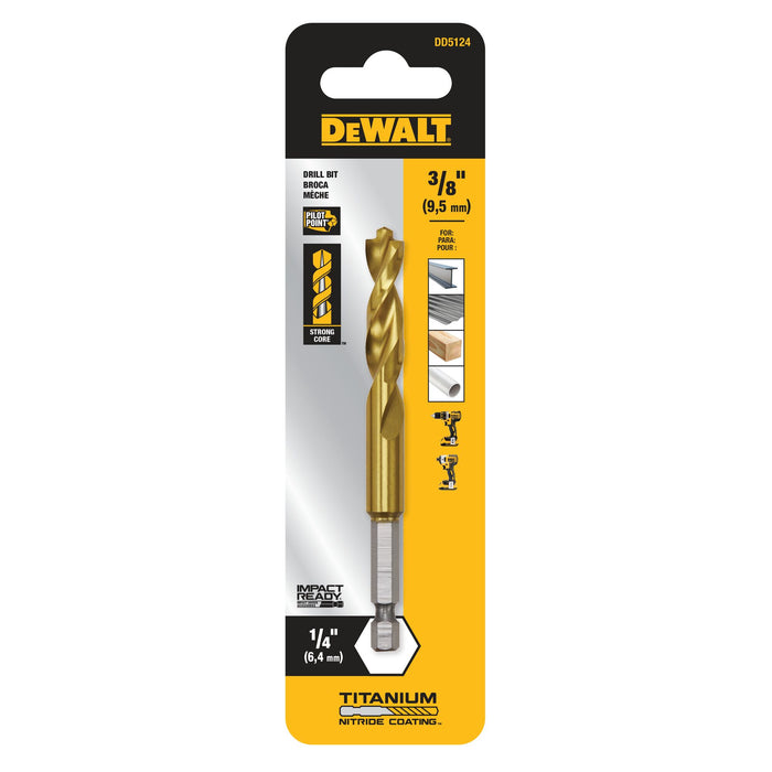 DeWalt IMPACT READY® Titanium Nitride Coated Drill Bit