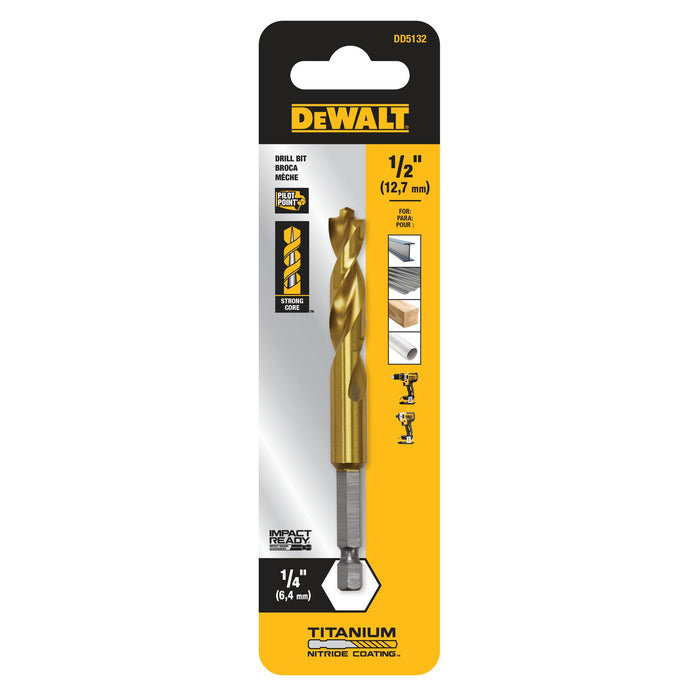 DeWalt IMPACT READY® Titanium Nitride Coated Drill Bit