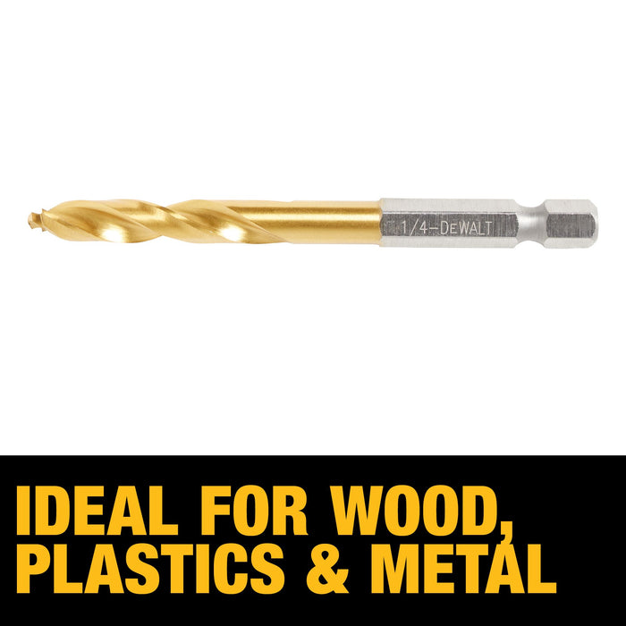 DeWalt 5 pc. IMPACT READY® Titanium Nitride Coating Drill Bit Set