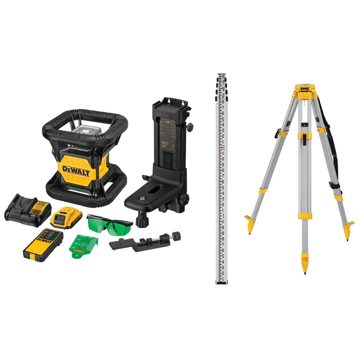 DeWalt 20V MAX Green Tough Rotary Laser Level Kit