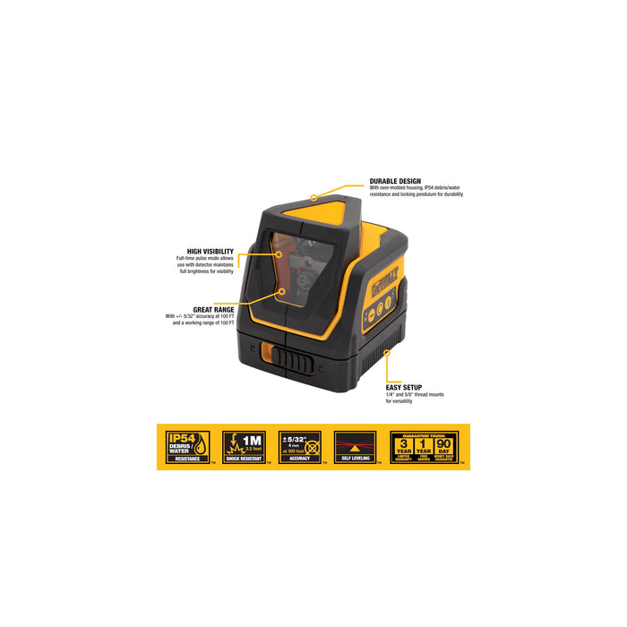 DeWalt Self Leveling 360° & Cross Line Laser