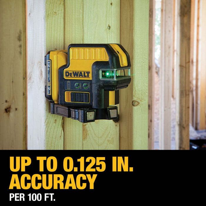 DeWalt 12V MAX 5-Spot + Cross Line Green Laser