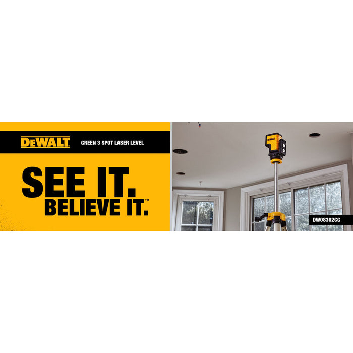 DeWalt 3-Spot Green Laser Level