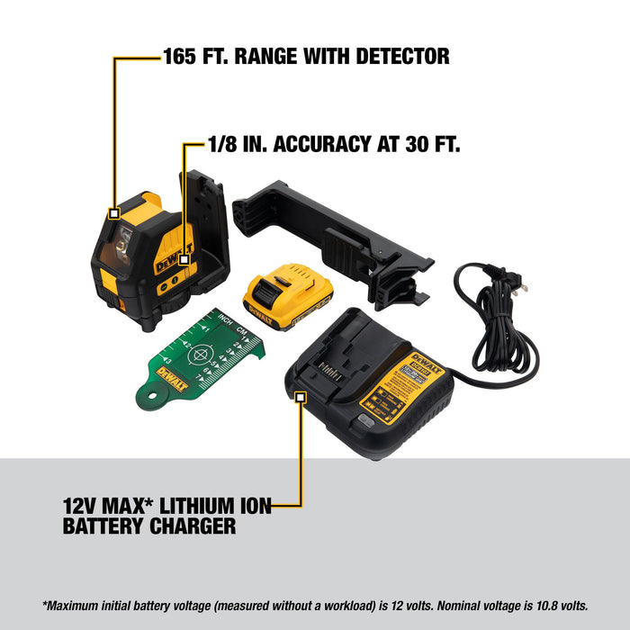 DeWalt 12V MAX Green Cross Line Laser Level