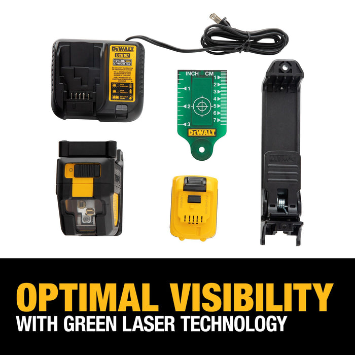 DeWalt 12V MAX Green Cross Line Laser Level