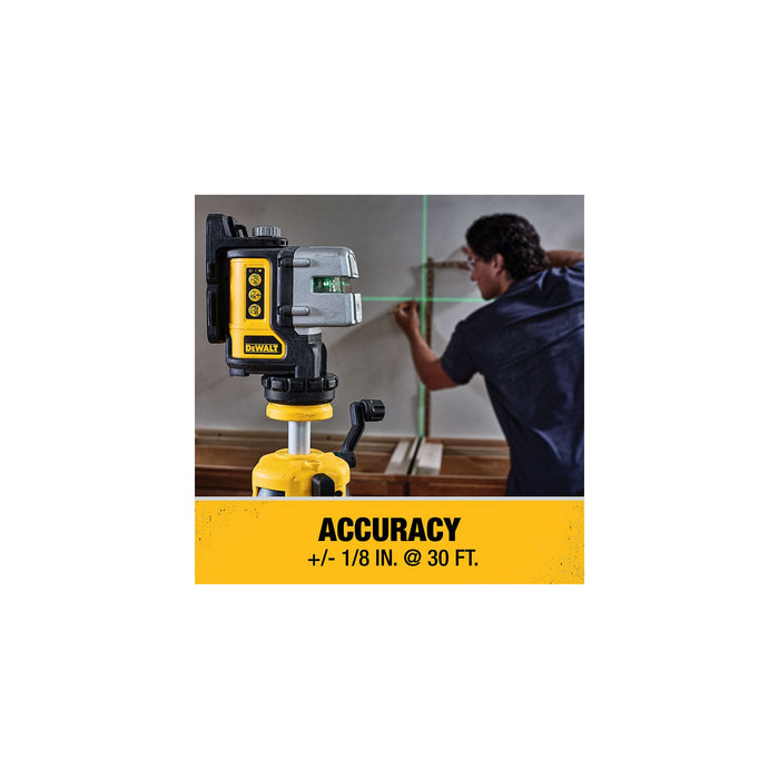 DeWalt 3 Line Green Laser Level w/ (4) AA Batteries