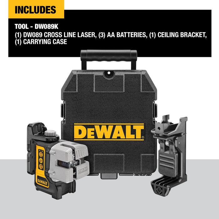 DeWalt Self-Leveling Red Beam 3 Line Laser