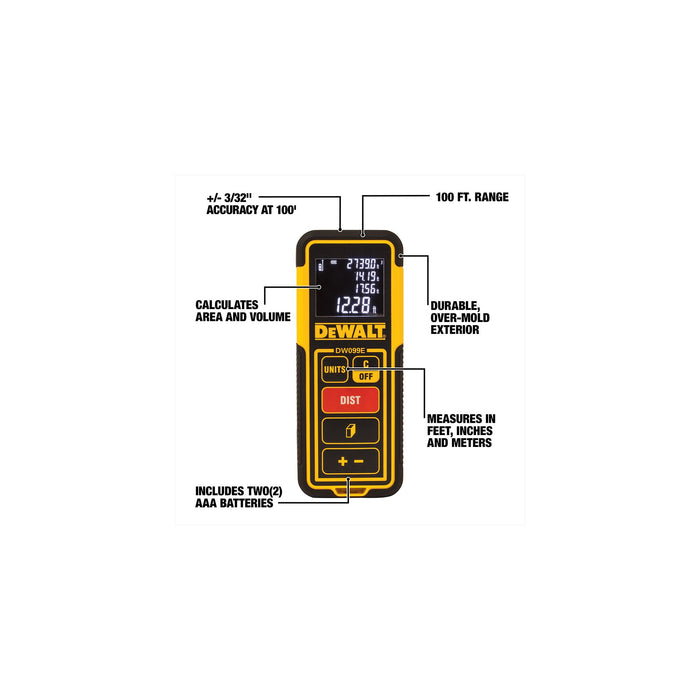 DeWalt 100ft Laser Distance Measurer