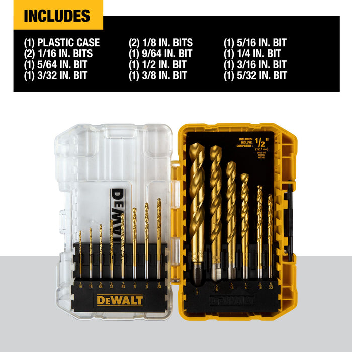 DeWalt 14 pc. Titanium Speed Tip Drill Bit Set