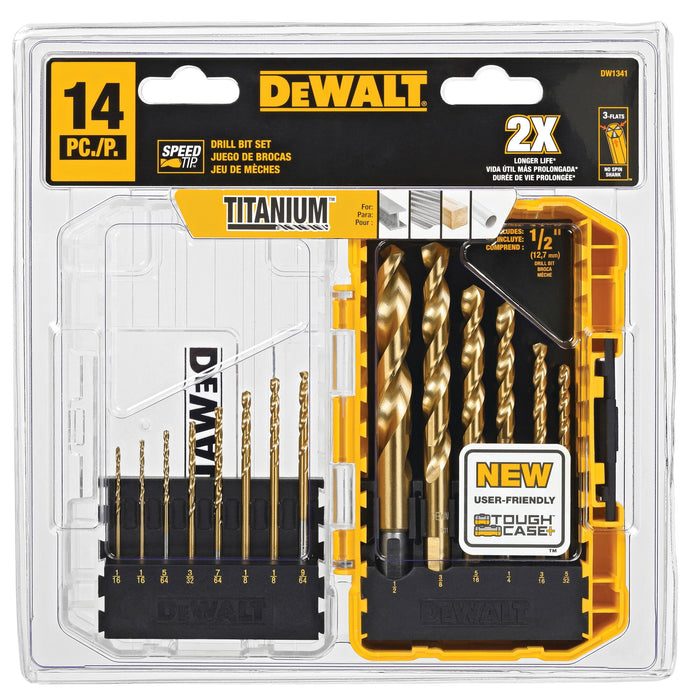 DeWalt 14 pc. Titanium Speed Tip Drill Bit Set