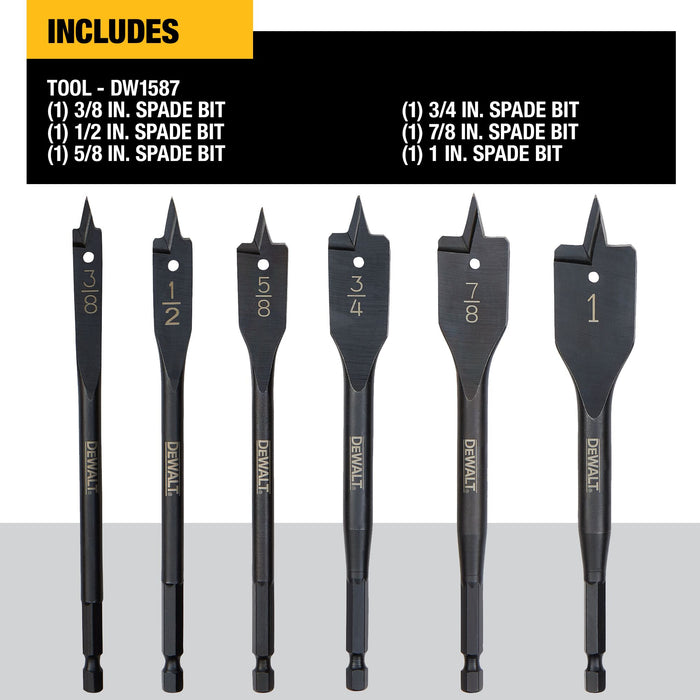 DeWalt 6 pc. Heavy Duty Spade Bit Set