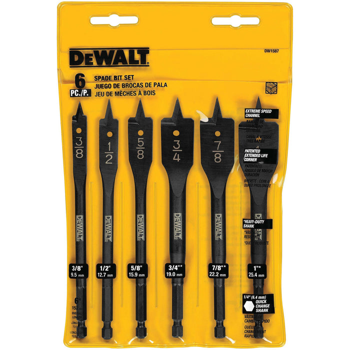 DeWalt 6 pc. Heavy Duty Spade Bit Set