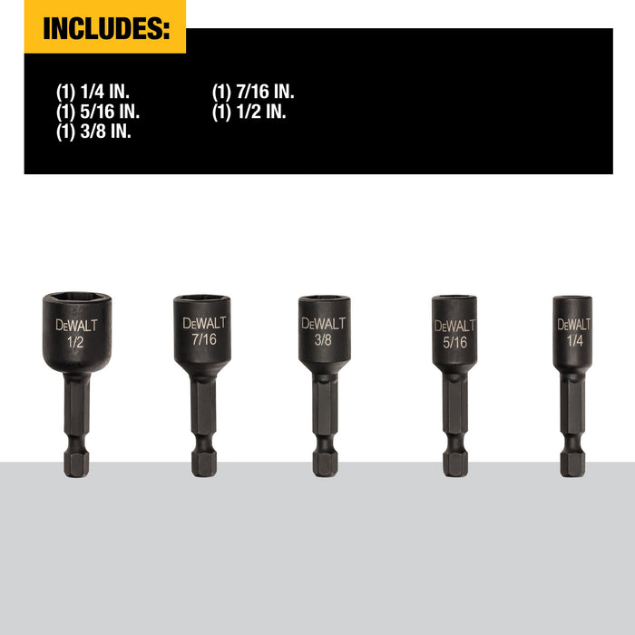 DeWalt 5 pc. IMPACT READY® Magnetic Nut Driver Set