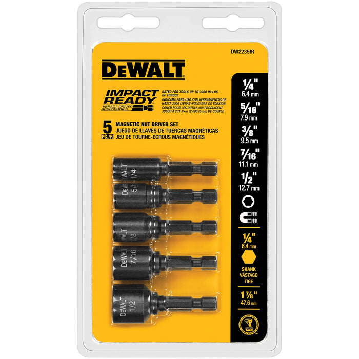 DeWalt 5 pc. IMPACT READY® Magnetic Nut Driver Set