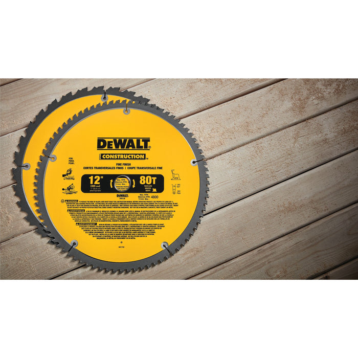 DeWalt 12" 32T/80T Mitre Saw Blade Combo Pack