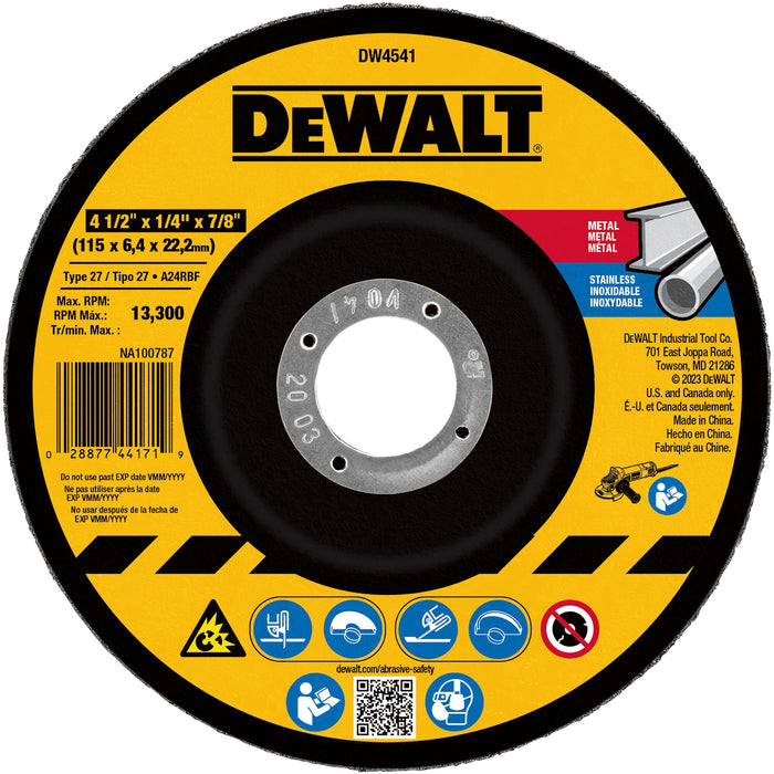 DeWalt Metal & Stainless Grinding Wheel