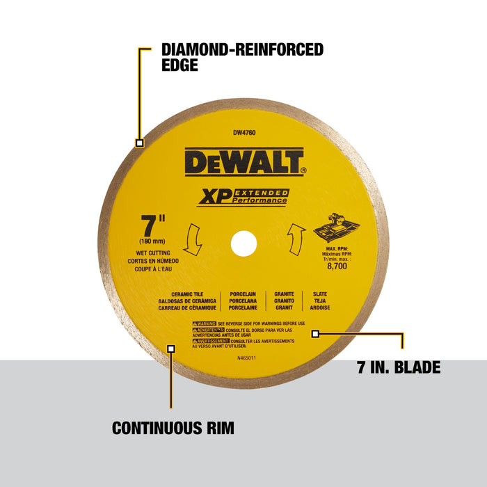 DeWalt XP™ Wet/Dry Ceramic Tile Diamond Blade