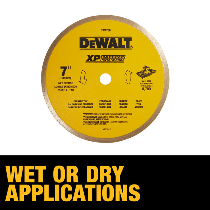 DeWalt XP™ Wet/Dry Ceramic Tile Diamond Blade