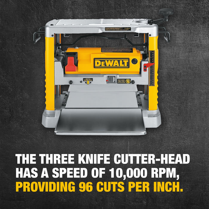 DeWalt 12-1/2" Thickness Planer w/ Three Knife Cutter-Head