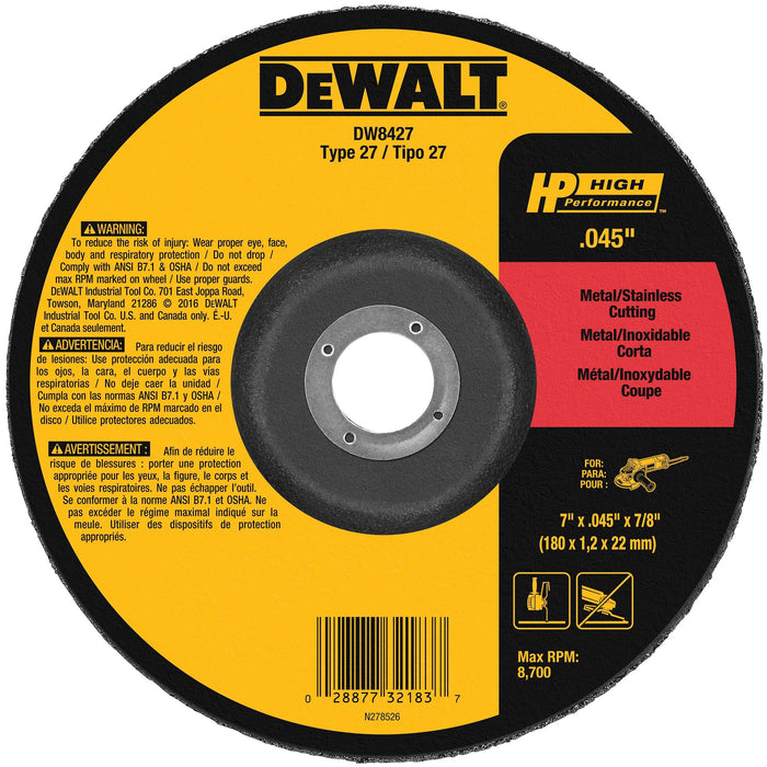 DeWalt Premium Cut-Off Wheel (Type 27)