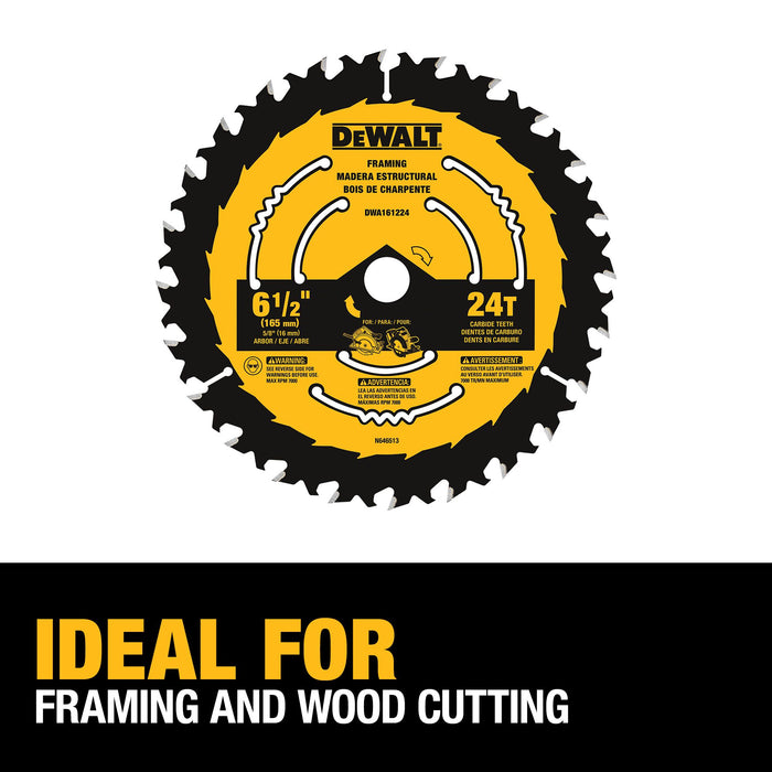 DeWalt 6-1/2" 24T Carbide Circular Saw Blade