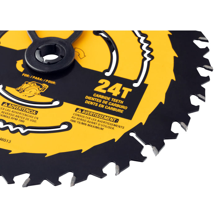 DeWalt 6-1/2" 24T Carbide Circular Saw Blade