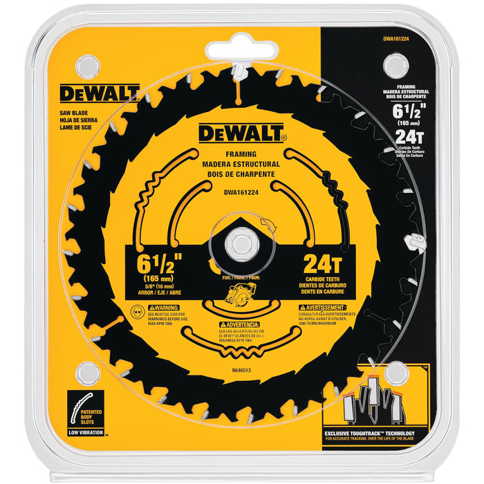 DeWalt 6-1/2" 24T Carbide Circular Saw Blade