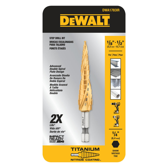 DeWalt IMPACT READY® Titanium Nitride Step Drill Bit