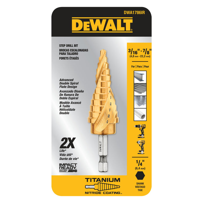 DeWalt IMPACT READY® Titanium Nitride Step Drill Bit